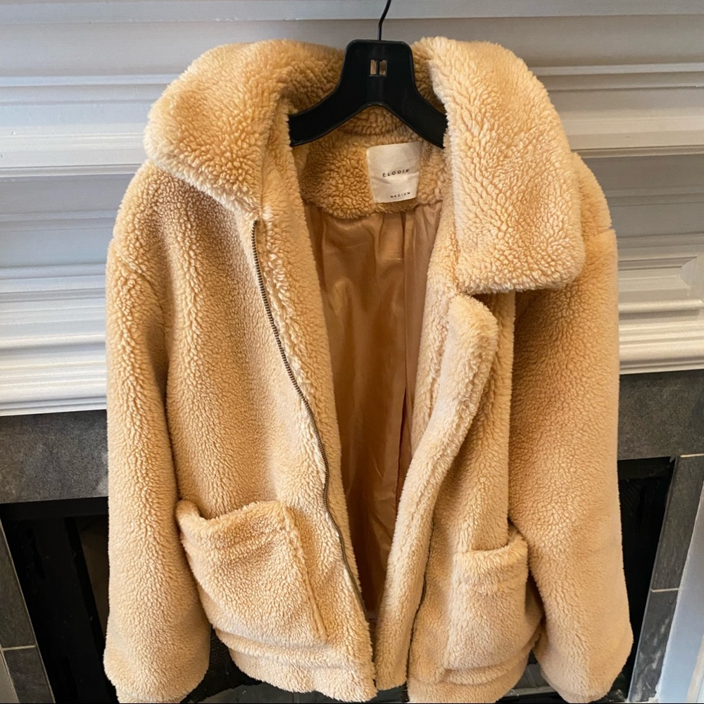 Elodie Tan Teddy Coat